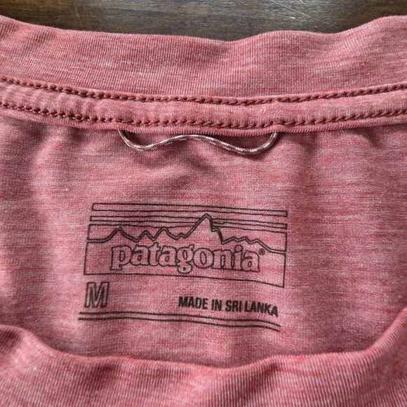 Patagonia Glorya Side Slit Long Sleeve Tunic Top Pink Athleisure Yoga Womens M - Picture 5 of 8